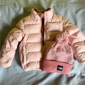 North Face Toddler Girl Coat & Hat